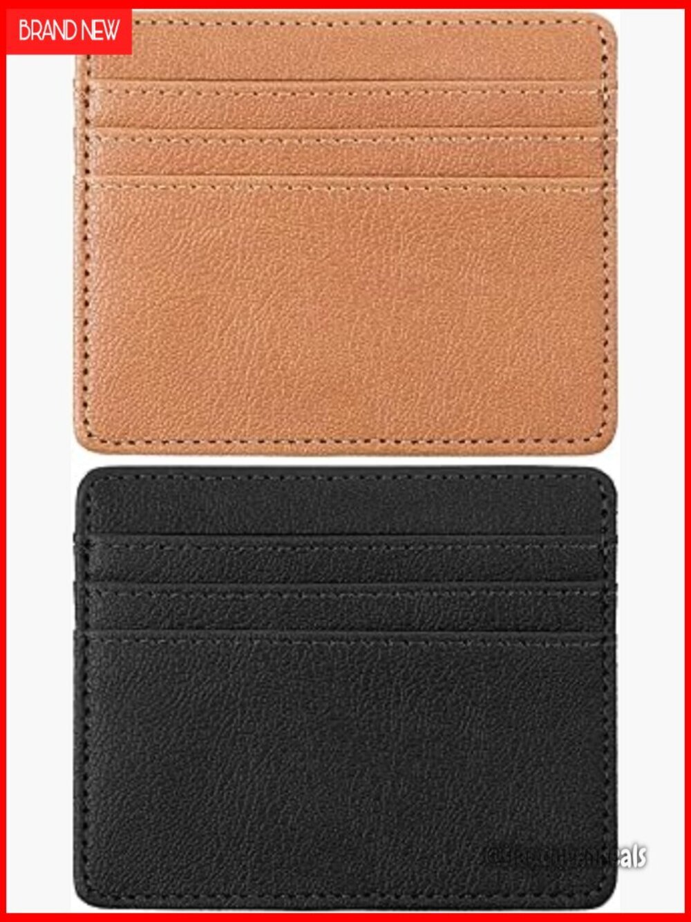 RFID Blocking Slim Leather Credit Card Holder with 4 Slots